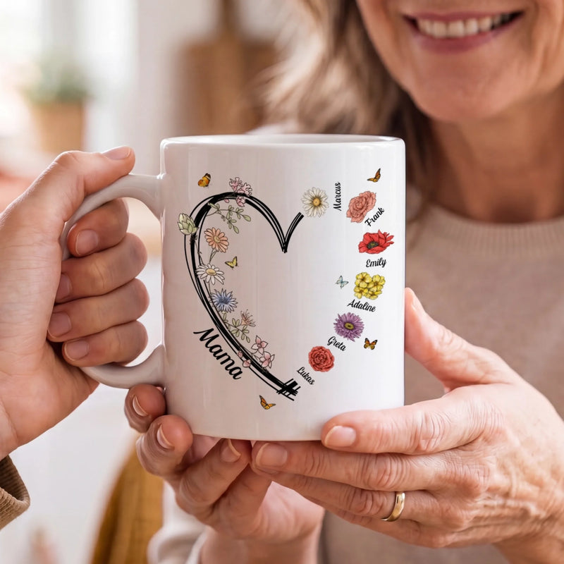 Personalisierte Tasse – Geschenk für Mama, Oma – Mamas Gartenparadies