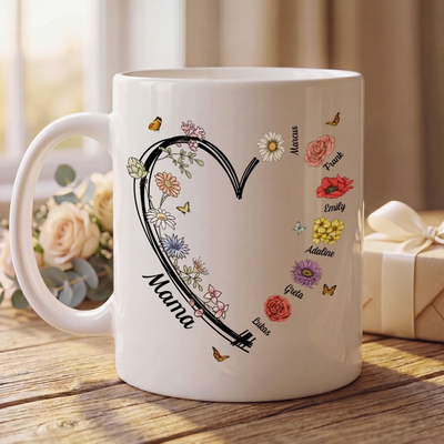 Personalisierte Tasse – Geschenk für Mama, Oma – Mamas Gartenparadies