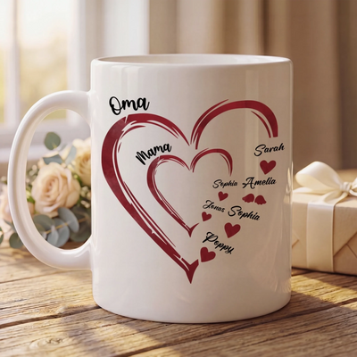 Personalisierte Tasse – Geschenk für Mama, Oma – Mamas Garten voller Liebe