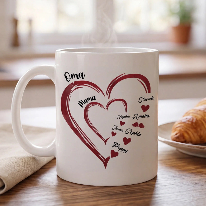 Personalisierte Tasse – Geschenk für Mama, Oma – Mamas Garten voller Liebe