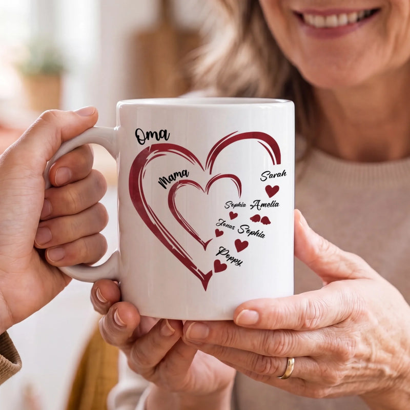 Personalisierte Tasse – Geschenk für Mama, Oma – Mamas Garten voller Liebe