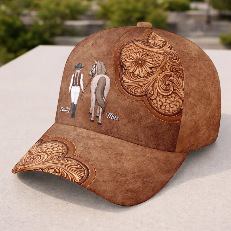 Personalisierte klassische Kappe mit Allover-print – Geschenk für Pferdeliebhaber – Für echte Pferdefans