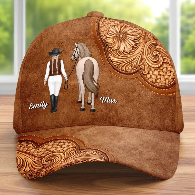 Personalisierte klassische Kappe mit Allover-print – Geschenk für Pferdeliebhaber – Für echte Pferdefans