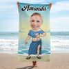 Personalisiertes Strandtuch – Geschenk für Mann & Frau – Leben im Pool