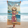 Personalisiertes Strandtuch – Geschenk für Besties & Freunde – Das Leben ist besser am Strand