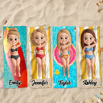 Personalisiertes Strandtuch – Geschenk für Besties & Freunde – Am Strand ist Leben
