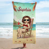 Personalisiertes Strandtuch – Geschenk für Besties & Freunde – Besser am Strand