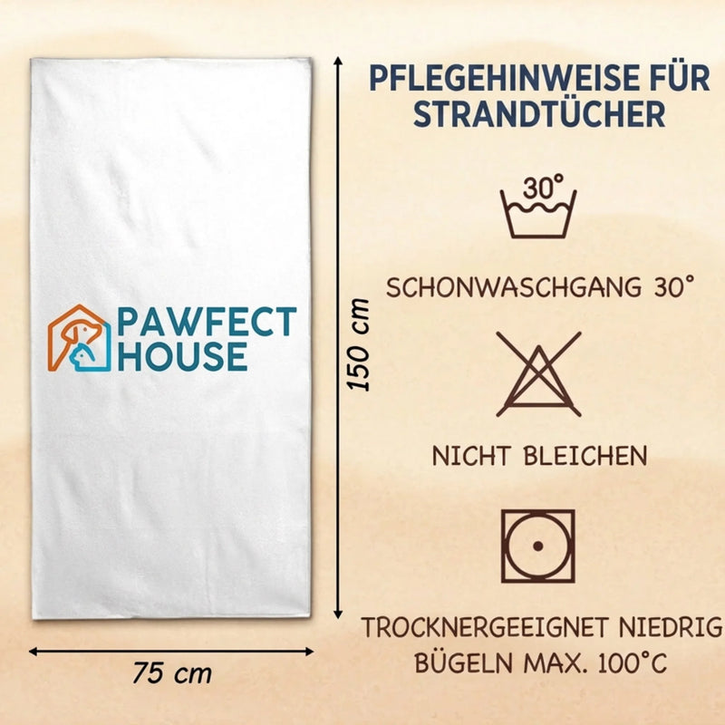 Personalisiertes Strandtuch – Geschenk für Paar – Du & Ich und Das Meer