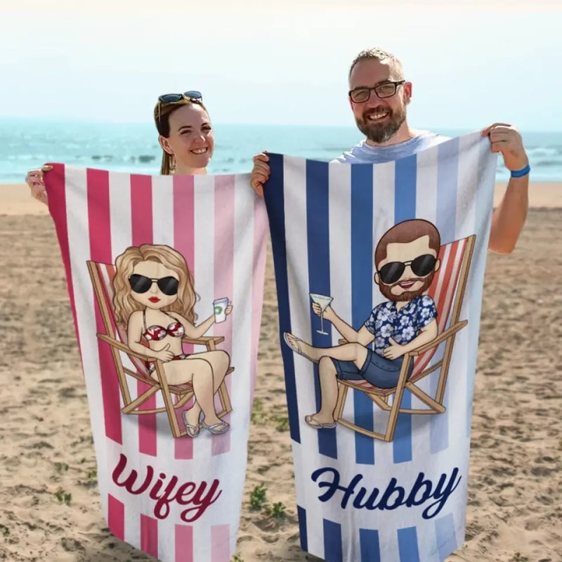 Personalisiertes Strandtuch – Geschenk für Paar – Seelenverwandte