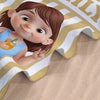Personalisiertes Strandtuch – Geschenk für Kinder – Schöner im Urlaub