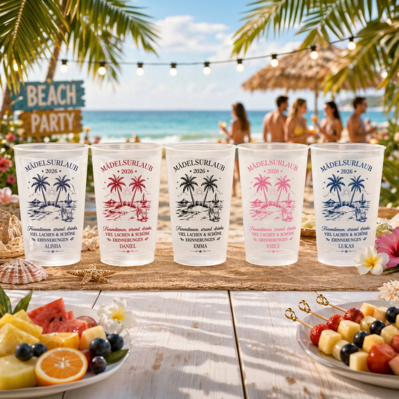 Personalisierte Partybecher – Sommergeschenke für beste Freunde und Familie – Hallo Sommer