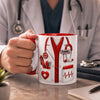 Personalisierte Tasse mit Akzent – Geschenk für Ärztin, Krankenschwester – Herz eines Heilers