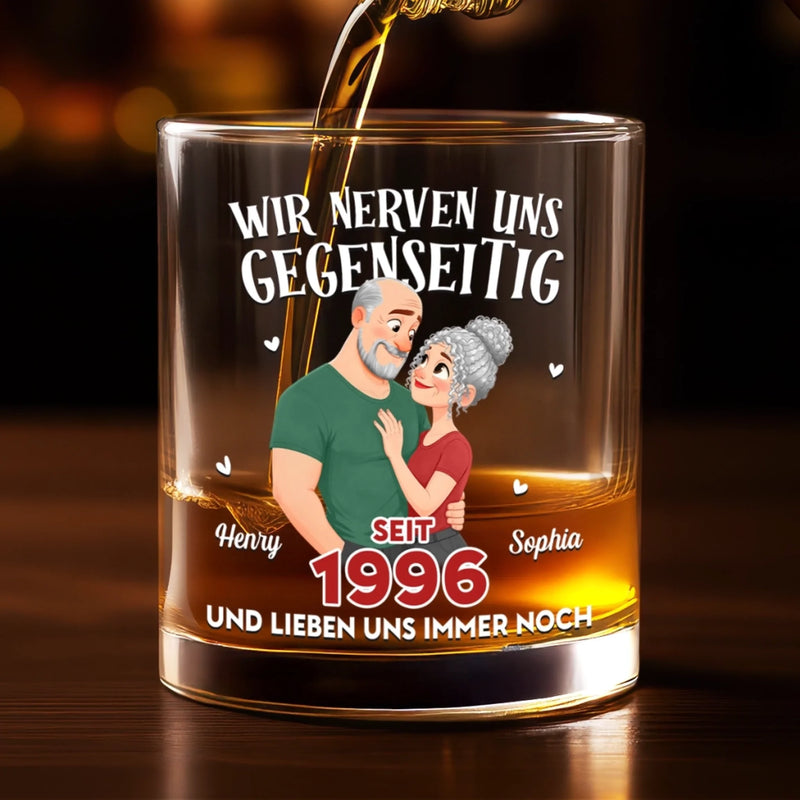 Personalisierter Whiskyglas – Geschenk für Paar – Wir Nerven Uns Und Lachen