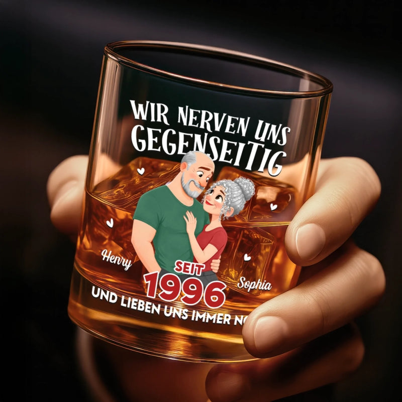 Personalisierter Whiskyglas – Geschenk für Paar – Wir Nerven Uns Und Lachen