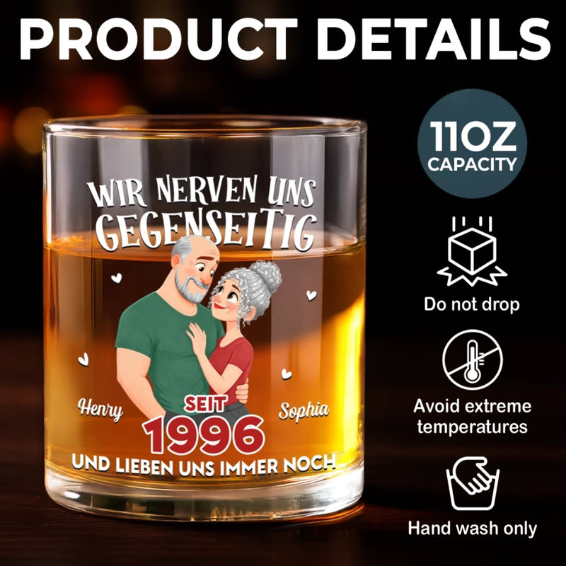 Personalisierter Whiskyglas – Geschenk für Paar – Wir Nerven Uns Und Lachen