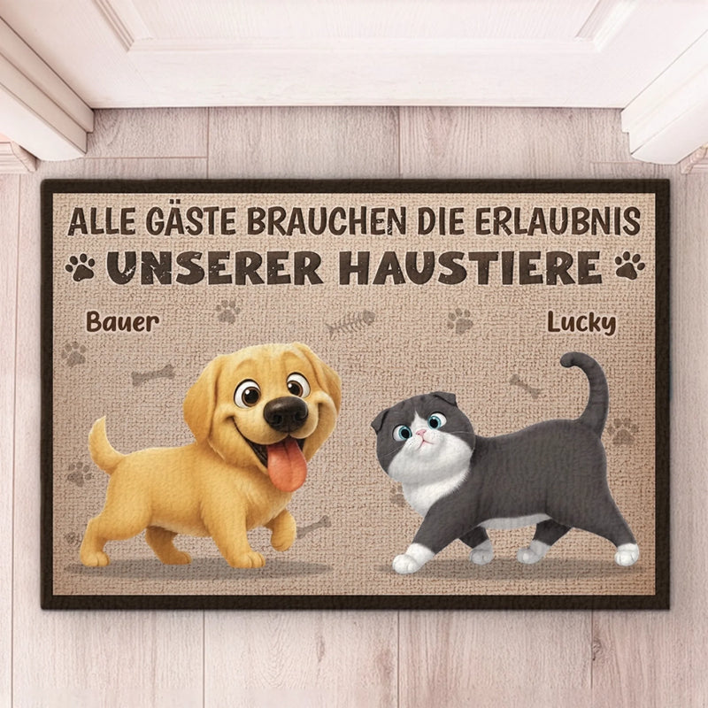 Individuelle Dekomatte für zu Hause – Personalisierte Geburtstagsgeschenke für Familie, Hundeliebhaber – Alle Gäste Brauchen Die Erlaubnis