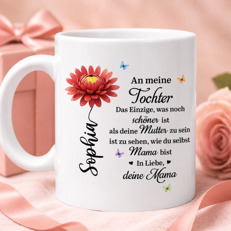 Personalisierte Tasse – Geschenk für Tochter – Dich als Mama zu sehen ist das Schönste