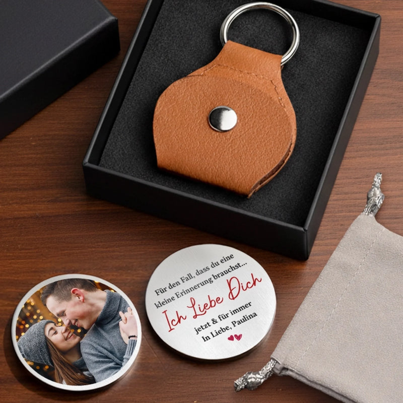 Personalisierter Taschenknuddler mit Foto – Geschenk Für Paar – Ich Liebe Dich Jetzt & Für Immer