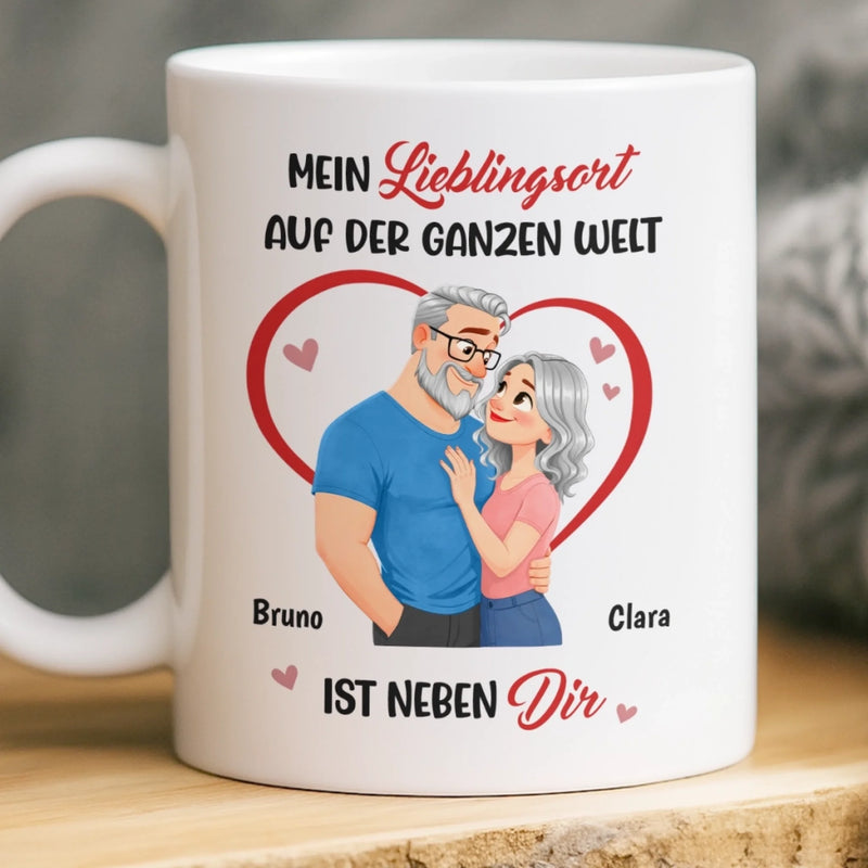 Personalisierte Tasse – Geschenk für Paar – Mein Lieblingsort der Welt
