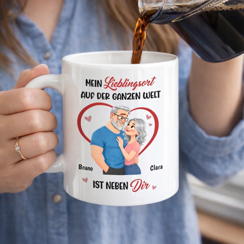 Personalisierte Tasse – Geschenk für Paar – Mein Lieblingsort der Welt