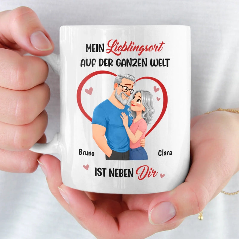 Personalisierte Tasse – Geschenk für Paar – Mein Lieblingsort der Welt