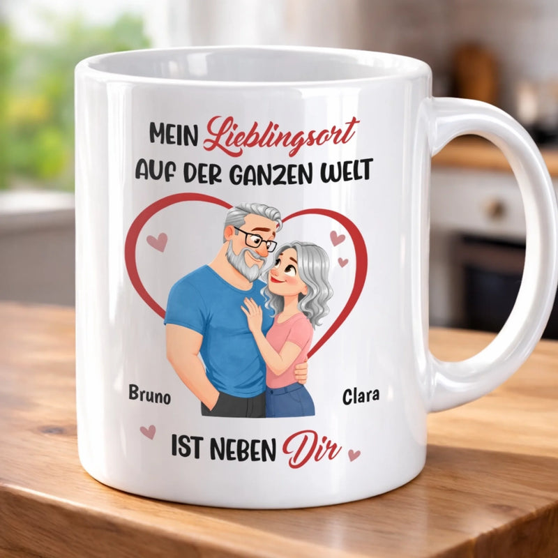 Personalisierte Tasse – Geschenk für Paar – Mein Lieblingsort der Welt