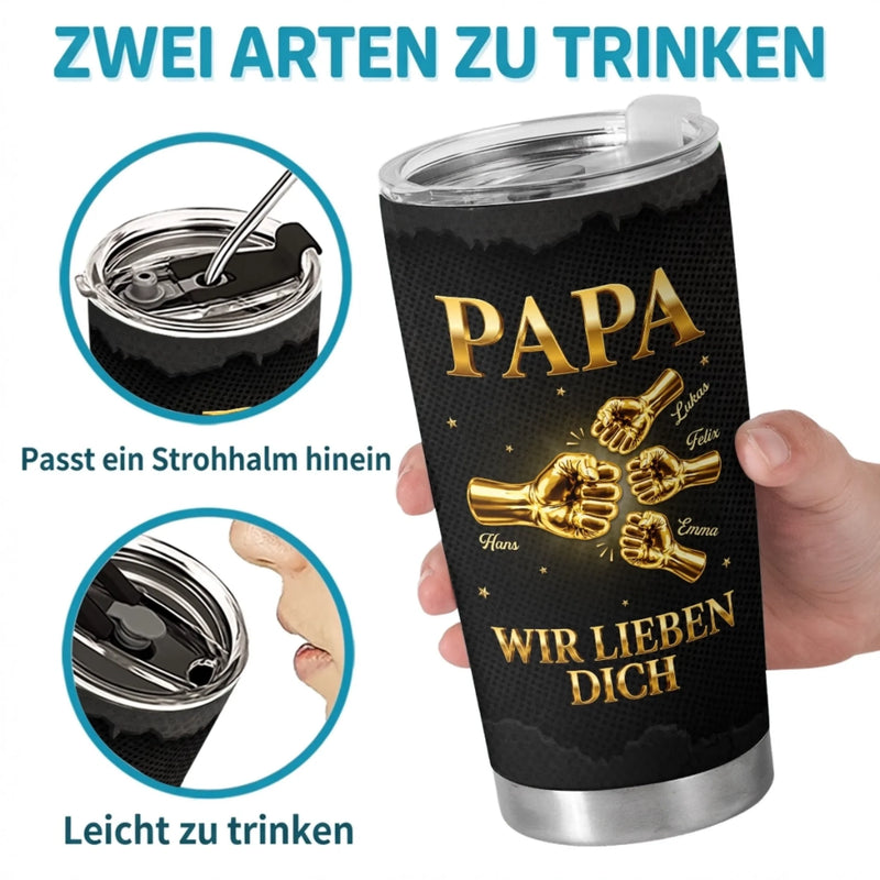Personalisierter Becher – Geschenke für Papa, Opa – Du bist der beste Papa