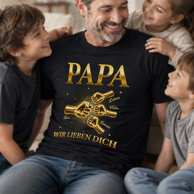 Personalisiertes Unisex-T-Shirt – Geschenk für Opa, Papa – Für immer dein, Papa