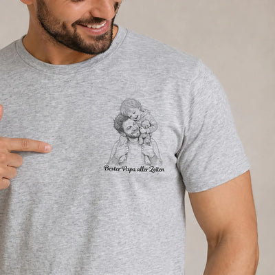 Personalisiertes Foto Unisex-T-Shirt – Geschenk für neuen Papa & Mama – Bester Papa aller Zeiten