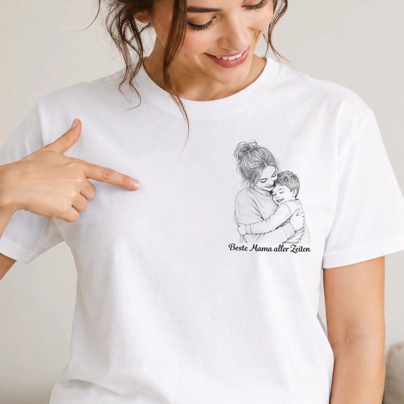 Personalisiertes Foto Unisex-T-Shirt – Geschenk für neuen Papa & Mama – Bester Papa aller Zeiten