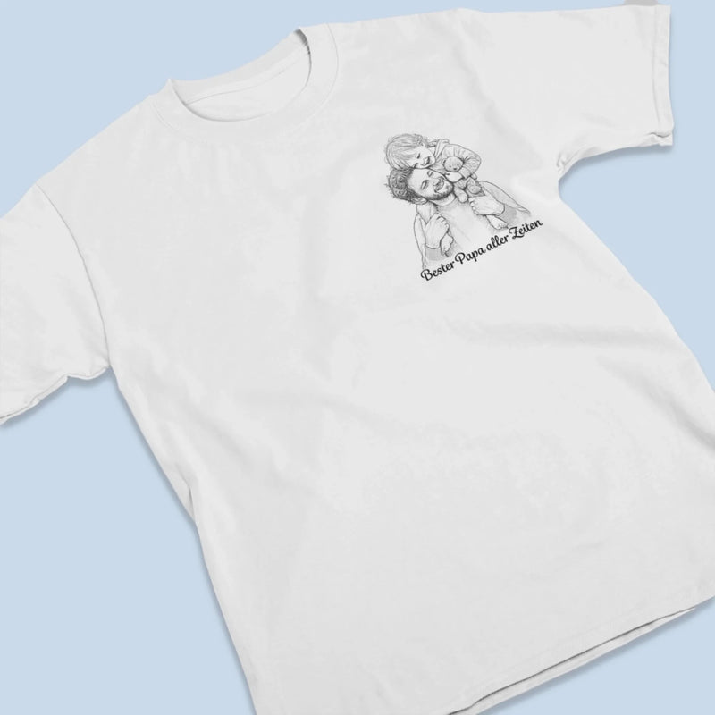 Personalisiertes Foto Unisex-T-Shirt – Geschenk für neuen Papa & Mama – Bester Papa aller Zeiten