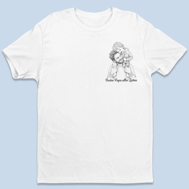 Personalisiertes Foto Unisex-T-Shirt – Geschenk für neuen Papa & Mama – Bester Papa aller Zeiten