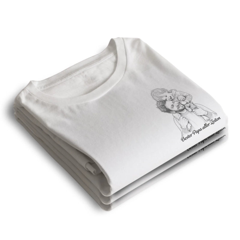 Personalisiertes Foto Unisex-T-Shirt – Geschenk für neuen Papa & Mama – Bester Papa aller Zeiten