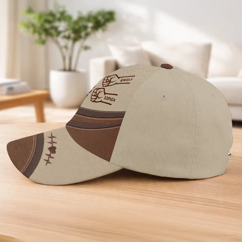 Personalisierte klassische Kappe mit Allover-print – Vatertagsgeschenk für Papa, Opa – Der beste Opa der Welt