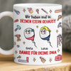 Personalisierte Tasse mit 3D-Effekt – Vatertagsgeschenke, Lustige Geschenke für Papa – Danke für die guten Gene