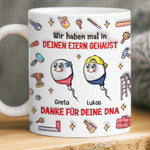 Personalisierte Tasse mit 3D-Effekt – Vatertagsgeschenke, Lustige Geschenke für Papa – Danke für die guten Gene