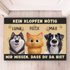 Personalisierte Fußmatte – Geschenke für Hundeliebhaber, Katzenbesitzer – Hier beginnt Zuhause
