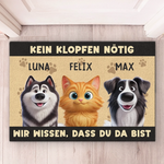 Personalisierte Fußmatte – Geschenke für Hundeliebhaber, Katzenbesitzer – Hier beginnt Zuhause