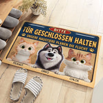Personalisierte Fußmatte – Geschenke für Hundeliebhaber, Katzenbesitzer – Unser Zuhause, unser Glück