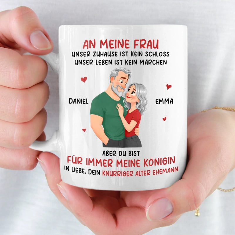 Personalisierte Tasse – Geschenk für Paar – Meine Königin Für Immer