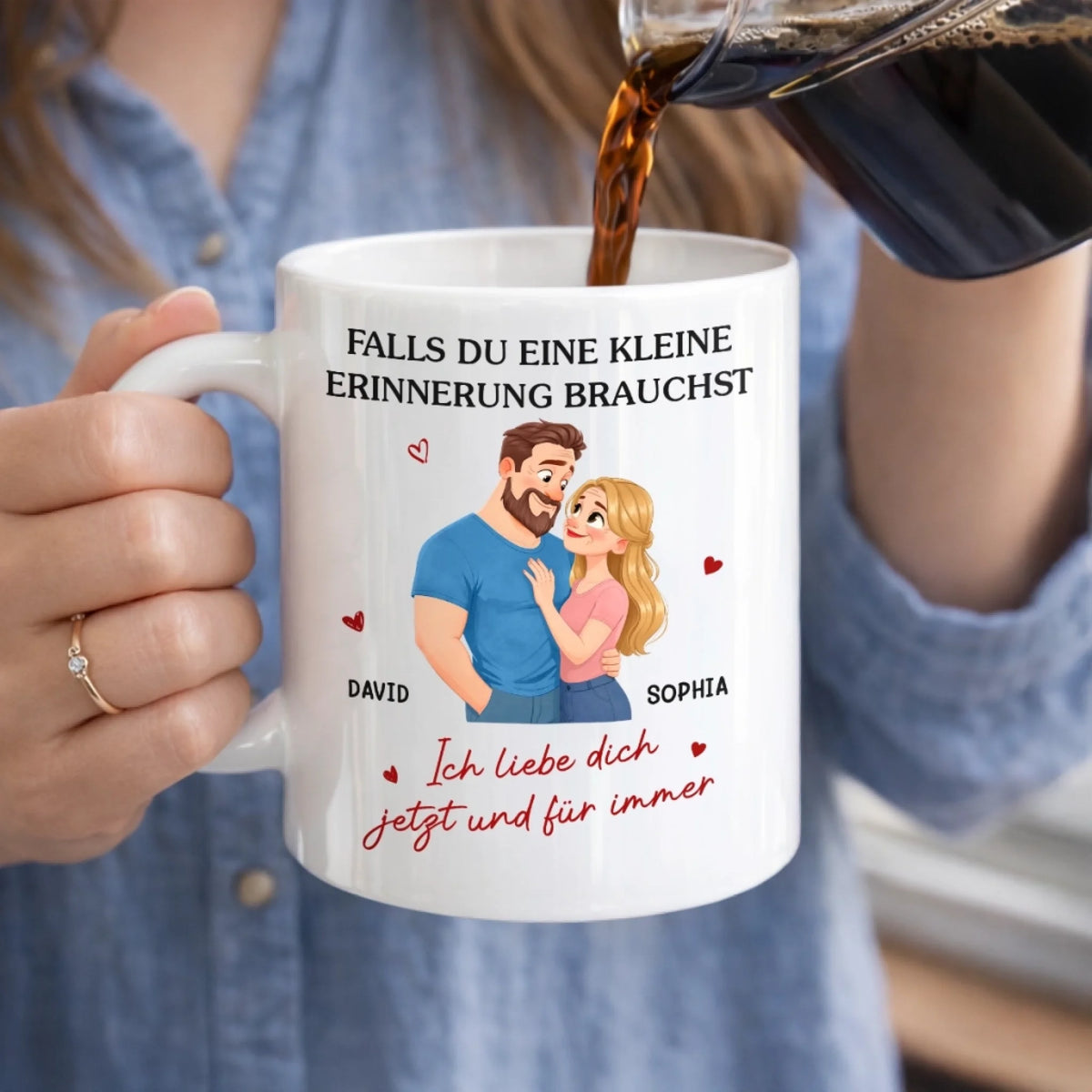 Personalisierte Tasse – Geschenk für Paar – Ich Liebe Dich Jetzt Und Für Immer