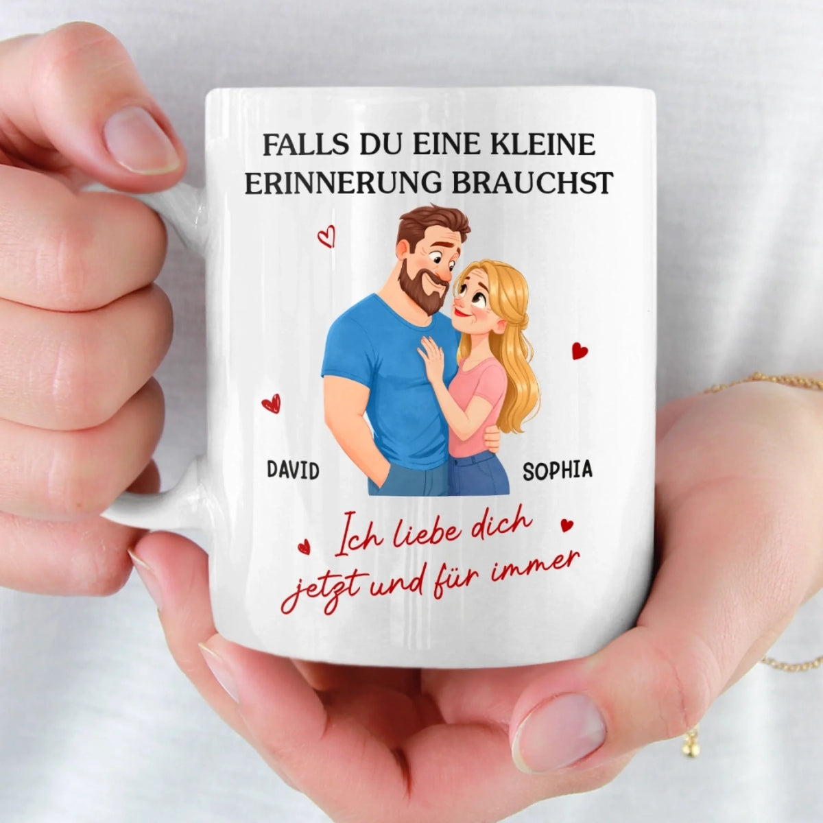 Personalisierte Tasse – Geschenk für Paar – Ich Liebe Dich Jetzt Und Für Immer