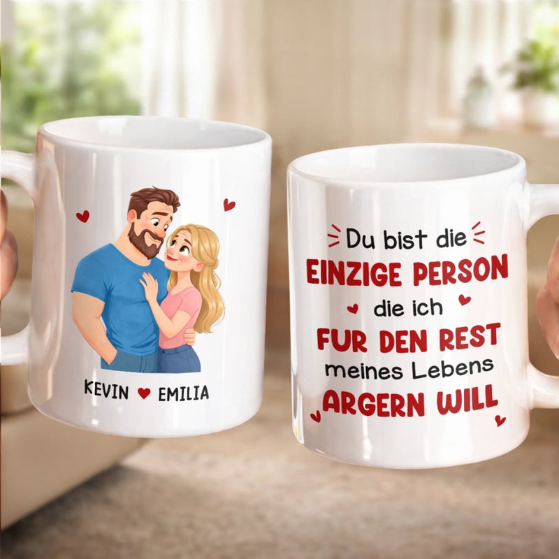 Personalisierte Tasse – Geschenk für Paar – Du Nervst Mich Am Schönsten