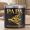 Personalisierter Thermobecher mit Henkel – Geschenk für Papa, Opa – Für Immer an Deiner Seite