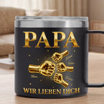 Personalisierter Thermobecher mit Henkel – Geschenk für Papa, Opa – Für Immer an Deiner Seite