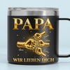 Personalisierter Thermobecher mit Henkel – Geschenk für Papa, Opa – Für Immer an Deiner Seite
