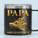 Personalisierter Thermobecher mit Henkel – Geschenk für Papa, Opa – Für Immer an Deiner Seite