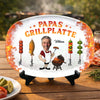 Personalisierte Grillplatte – Vatertagsgeschenk für Papa, Opa – König Des Grills