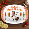 Personalisierte Grillplatte – Vatertagsgeschenk für Papa, Opa – König Des Grills