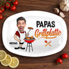 Personalisierte Grillplatte – Vatertagsgeschenk für Papa, Opa – Papas BBQ-Crew